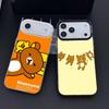 Relax K-kuma R-Rilakkuma Phone Case For iPhone 17 16 15 14 13 12 11 Pro Max Plus Silver Candy Matte Cover