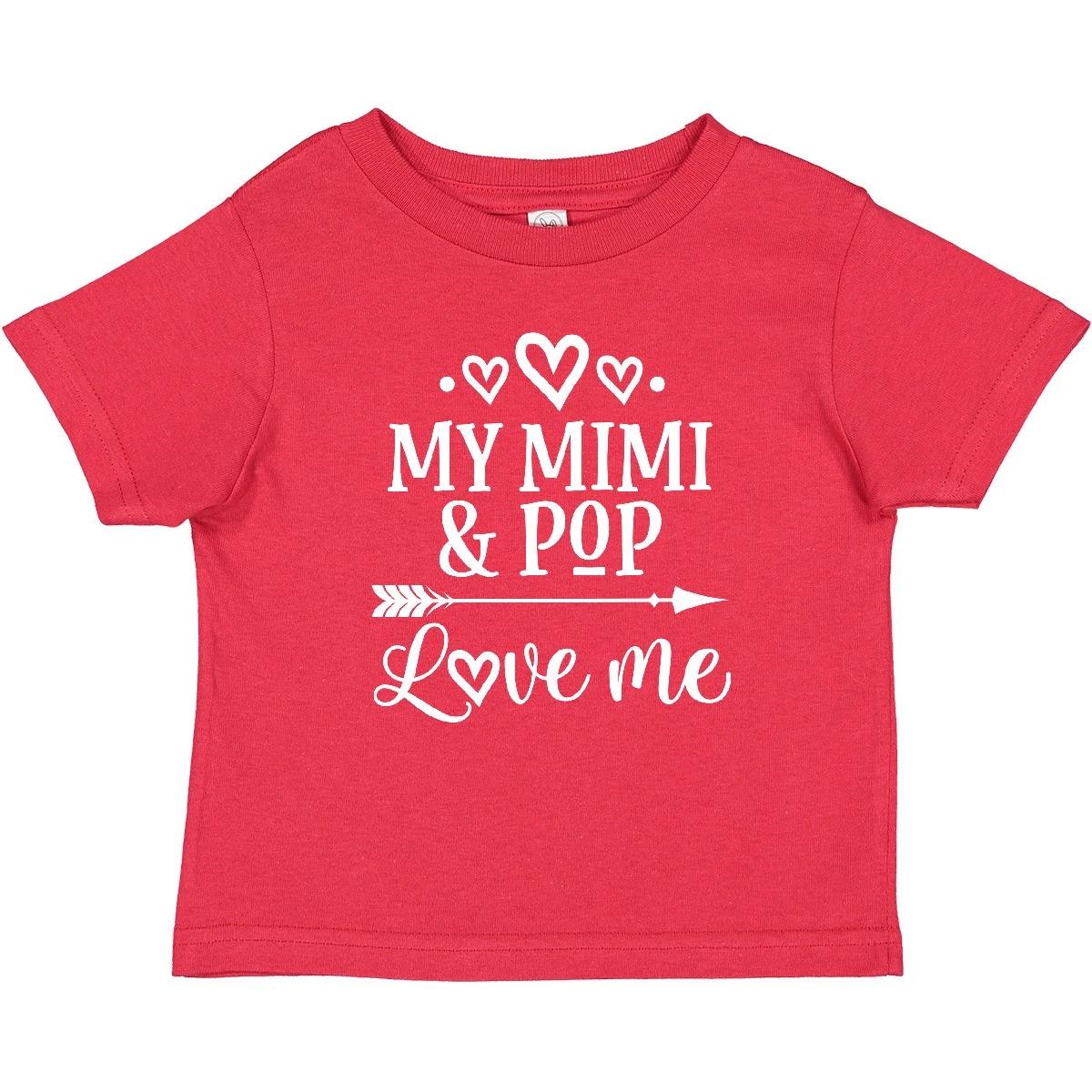 Inktastic Mimi And Pop Love Me Granddaughter Valentine Baby T-Shirt Valentines 130