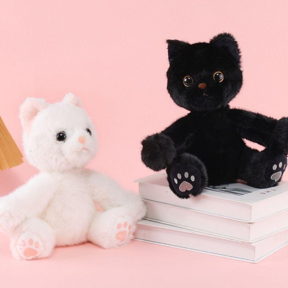 

Ask for A Hug Sitting Cat Plush Toy Spread Hands Soft Cat Plush Pillow Easter Gifts білий