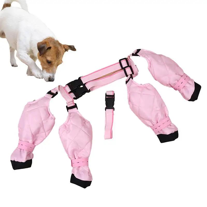 Dog Boot Waterproof Leggings Paw Protection Dog Snow Boots Winter Dirty-Proof Conjoined Body Pet Outdoor Walking Dog Accessories