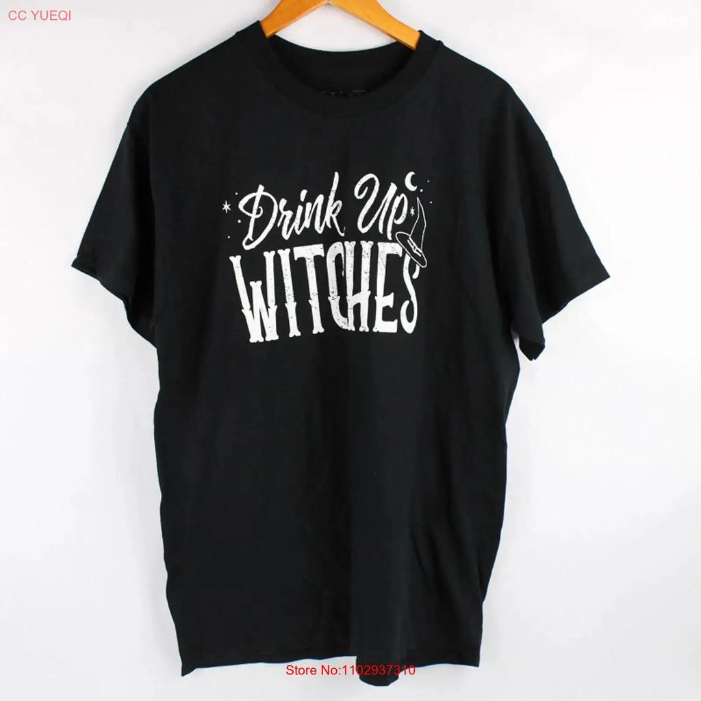 Spirit Halloween Drink Up Witches T Shirt Adult Medium Vintage Breathable Graphic Homme Stylish Fashion Casual Unisex
