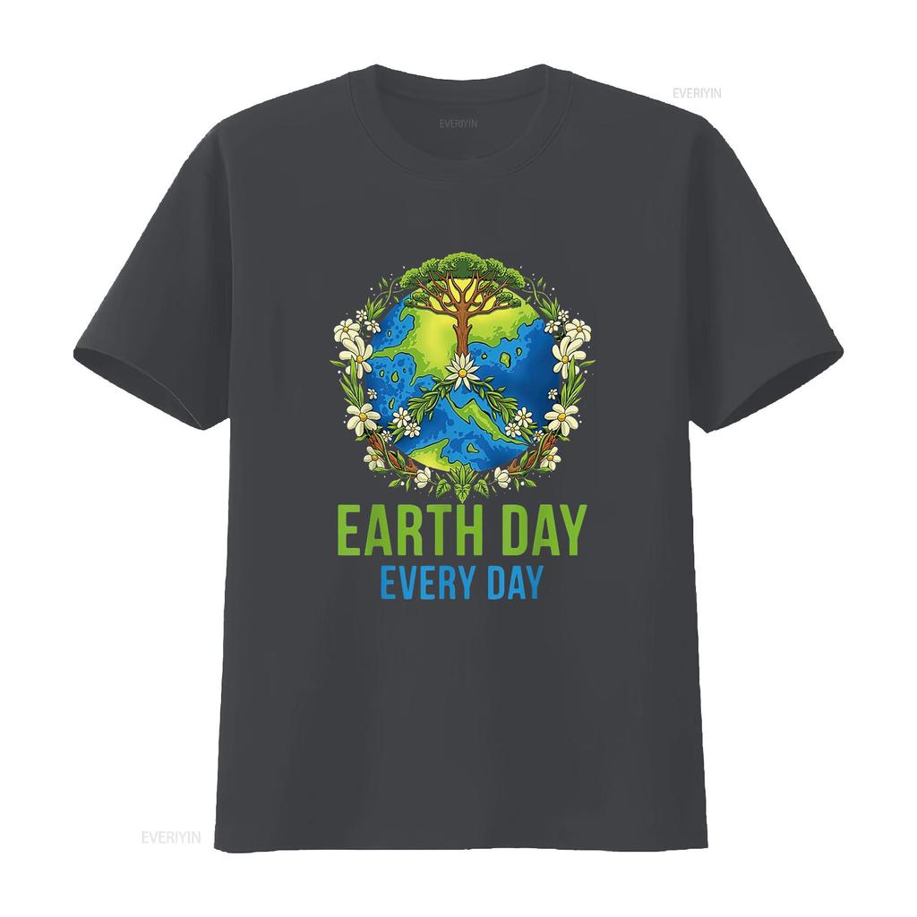 Womens Earth Day Every T Shirt For Kids vintage Washed Breathable graphic Slightly homme Versatile streetwear Soft Stretched