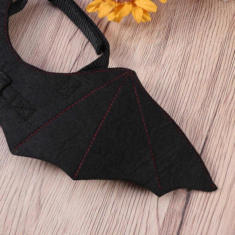 Halloween Pet Clothes Black Bat Wings Costume for Dogs 3Pcs Set