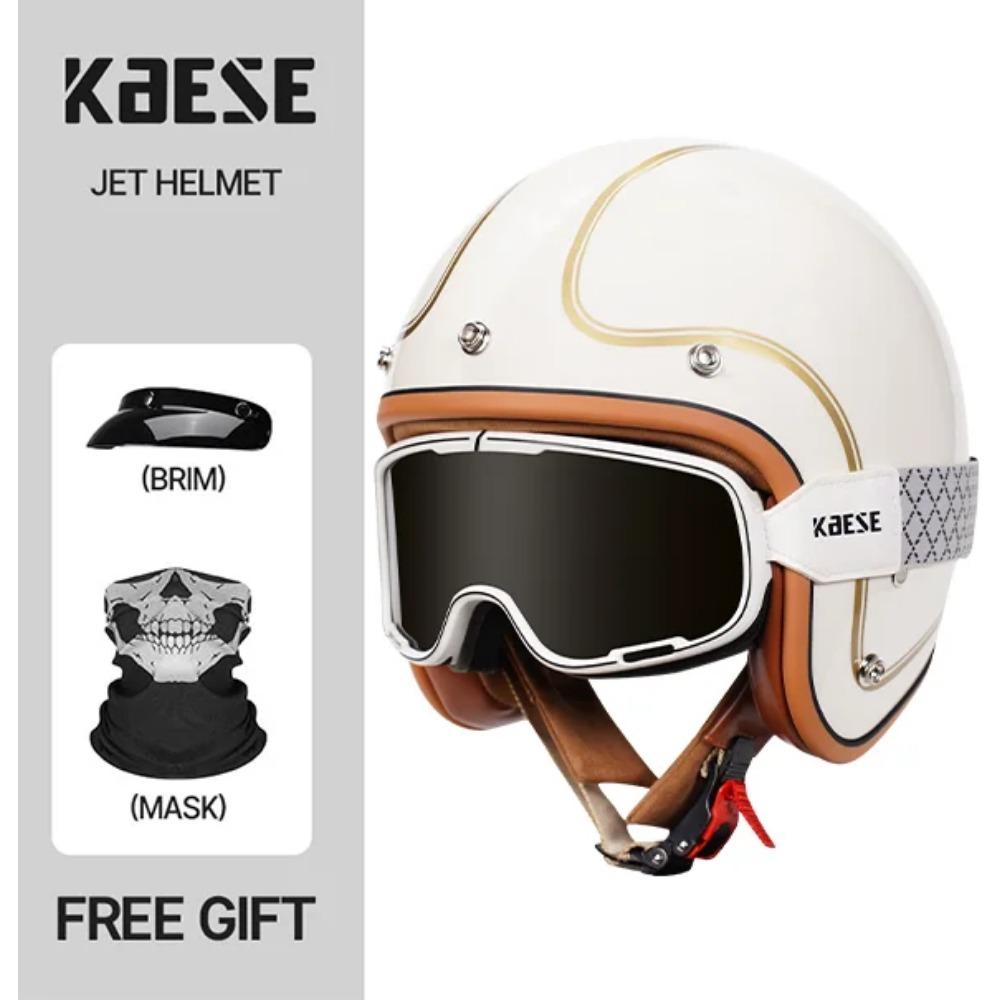 New Design Retro Motorcycle Helmet Open Face Helmet Scooter Helmets 3/4 Chopper Casco Moto Vintage Motorbike Helmets DOT ECE