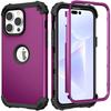 For iPhone 15 Pro PC+Silicone Phone Case 3-in-1 Protective Phone Cover