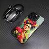 Art F-Frida Kahlo Phone Case For iPhone17,16,15,14,13,12,11 Plus,Pro Max Colored Silver Plated Inside Cover