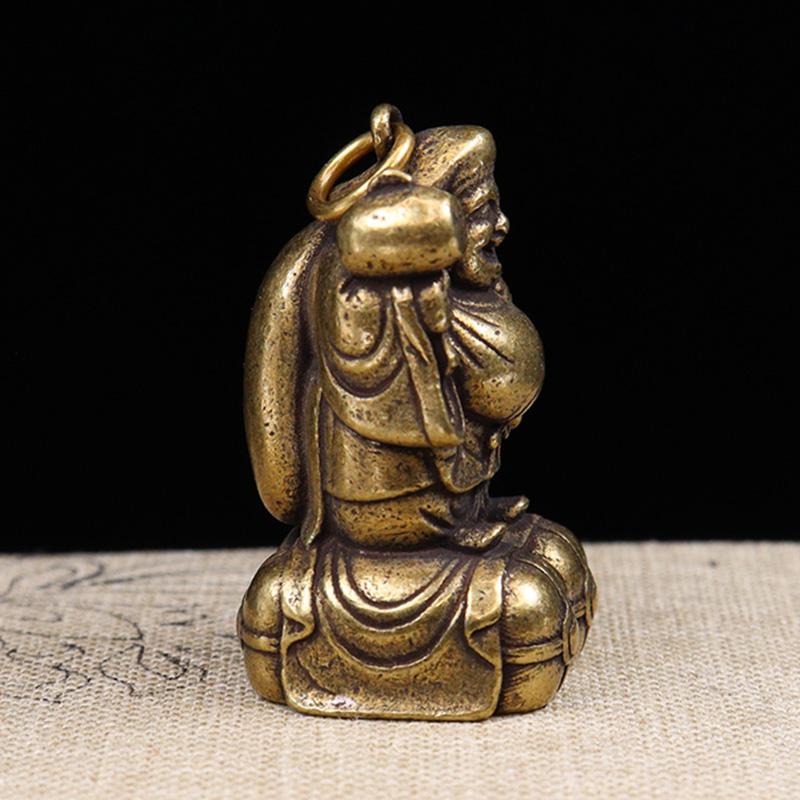 Copper Japan'S Black Sky God Of Wealth Desk Decorations Vintage Brass Home Decor Ornaments Crafts Vintage Handmade Figurines