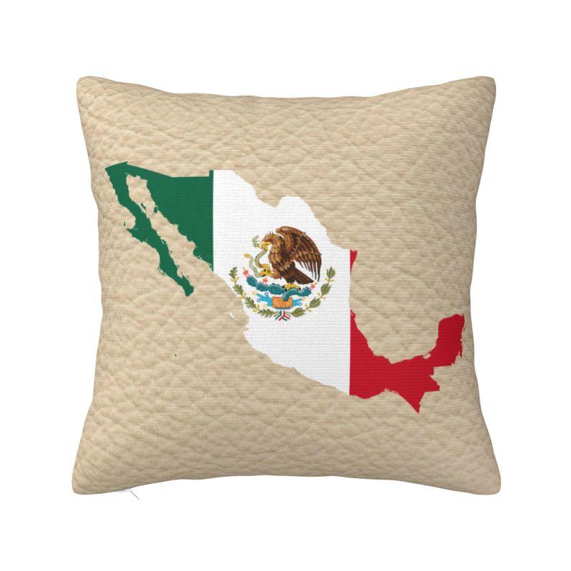 Niestandardowy Herb Meksyku Poszewki Dekoracja Nowoczesna Meksykańska Flaga Pieczęć Dekoracja Poduszki Salon Kwadratowa Poszewka