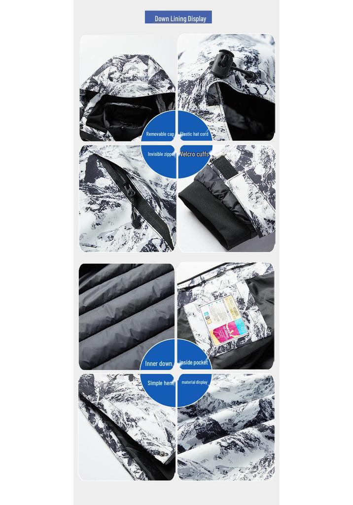 Men's Japanese Style 3-in-1 Detachable Windproof Waterproof Autumn/Winter Mountaineering Jacket.