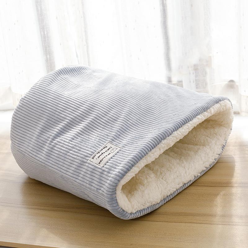 Winter Cat Bed Basket Plush Warm Puppy Kennel Nest Medium Small Dogs Thicken Sleeping Bag Soft Comfortable Pet Kitten Cave House