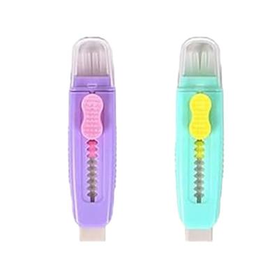 RSINC Retractable Erasers with Brush for Clean, Creative Edits Retractable Erasers with Brush for Smooth, Clean | Cute Push-Pull Rubber Eraser