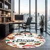 Christmas Printed Round Rug Carpet Chair Rug Area Rug Entryway Doormats,for Office Chair Living Room Bedroom Kitchen Room.