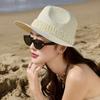 Vintage Female Lafite Straw Hat Vacation Beach Hat Shading Big Brim Outdoor Outing Sun Hat Sun Hat