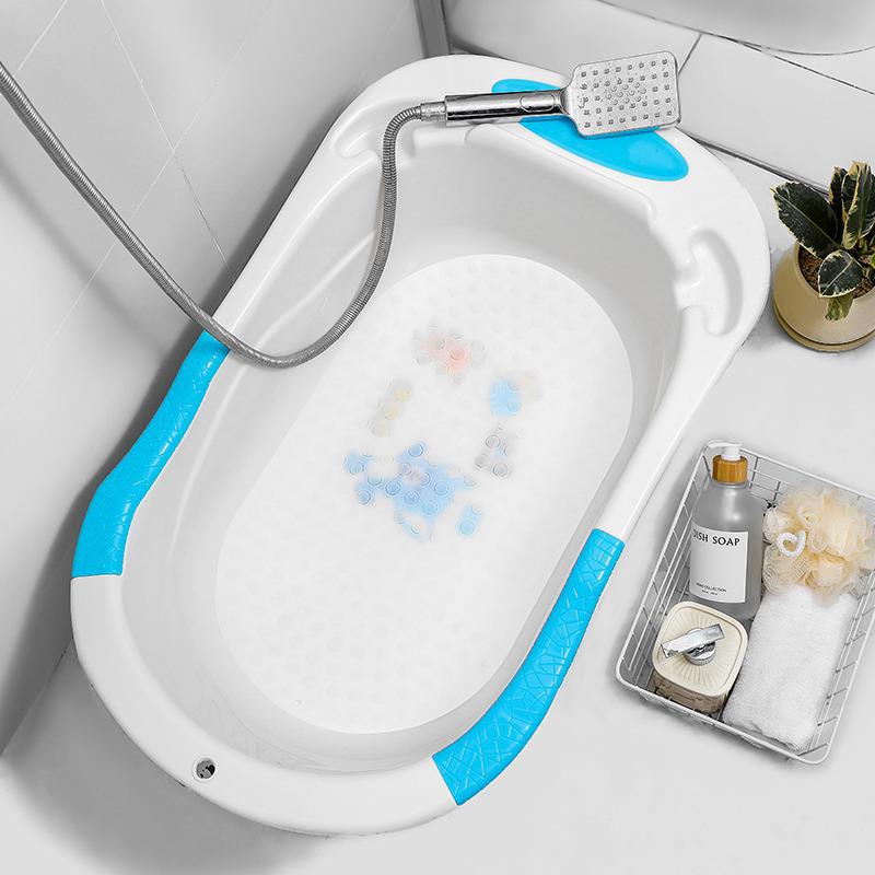 Non-Slip Baby Bath Mat - Silicone Cartoon Seat for Bathtub or Pool, Eco-Friendly & Odorless