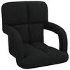 Adjustable Floor Chair with Armrests 5 Position Reclining Backrest Fabric