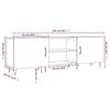 VidaXL TV Cabinet Black 150x30x50 Cm Engineered Wood 829093