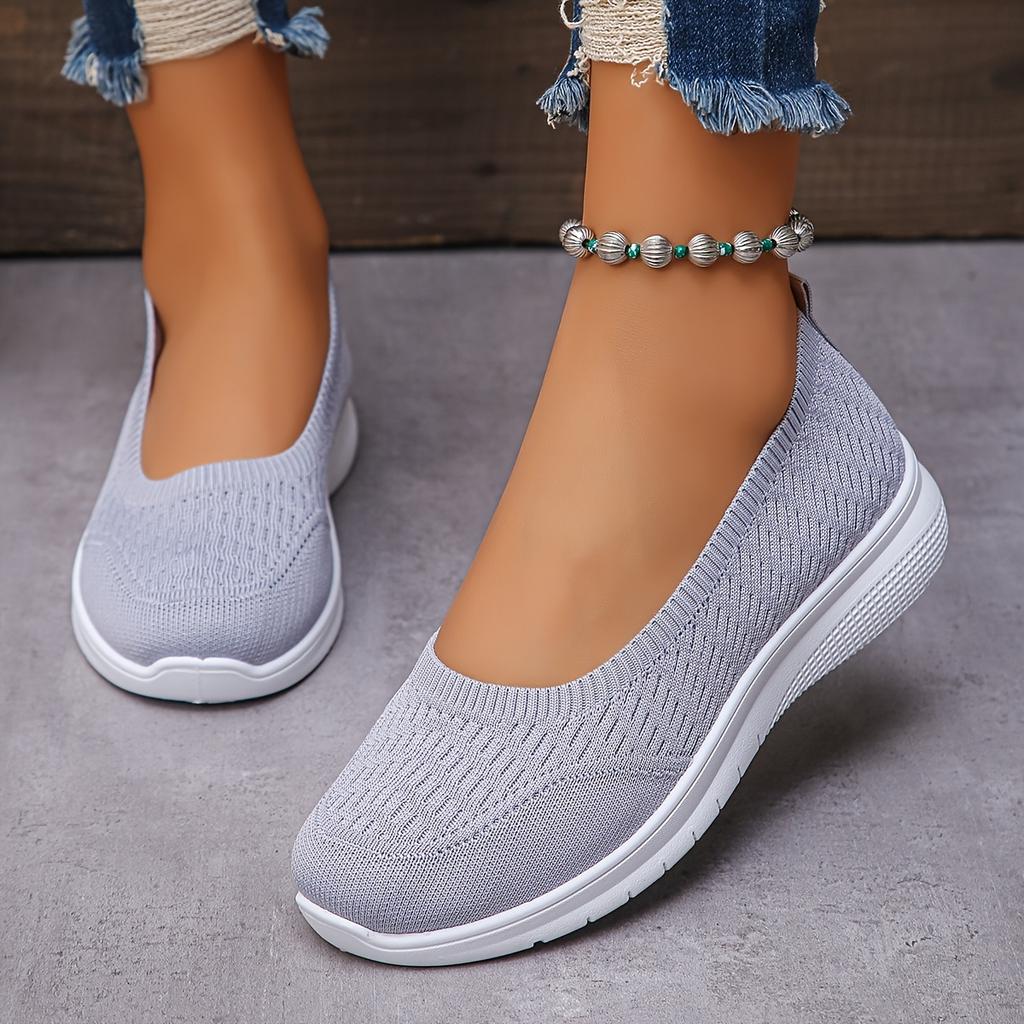 Women'S Slip-On Sneakers: Soft, Breathable Fabric + Flat Anti-Slip Sole Ideal for Daily Wear, City Walks, Light Activity. Stylish, Practical,