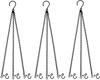 Black 23-Inch Hanging Chain Strap for Flower Pots, Bird Feeders, and Lanterns