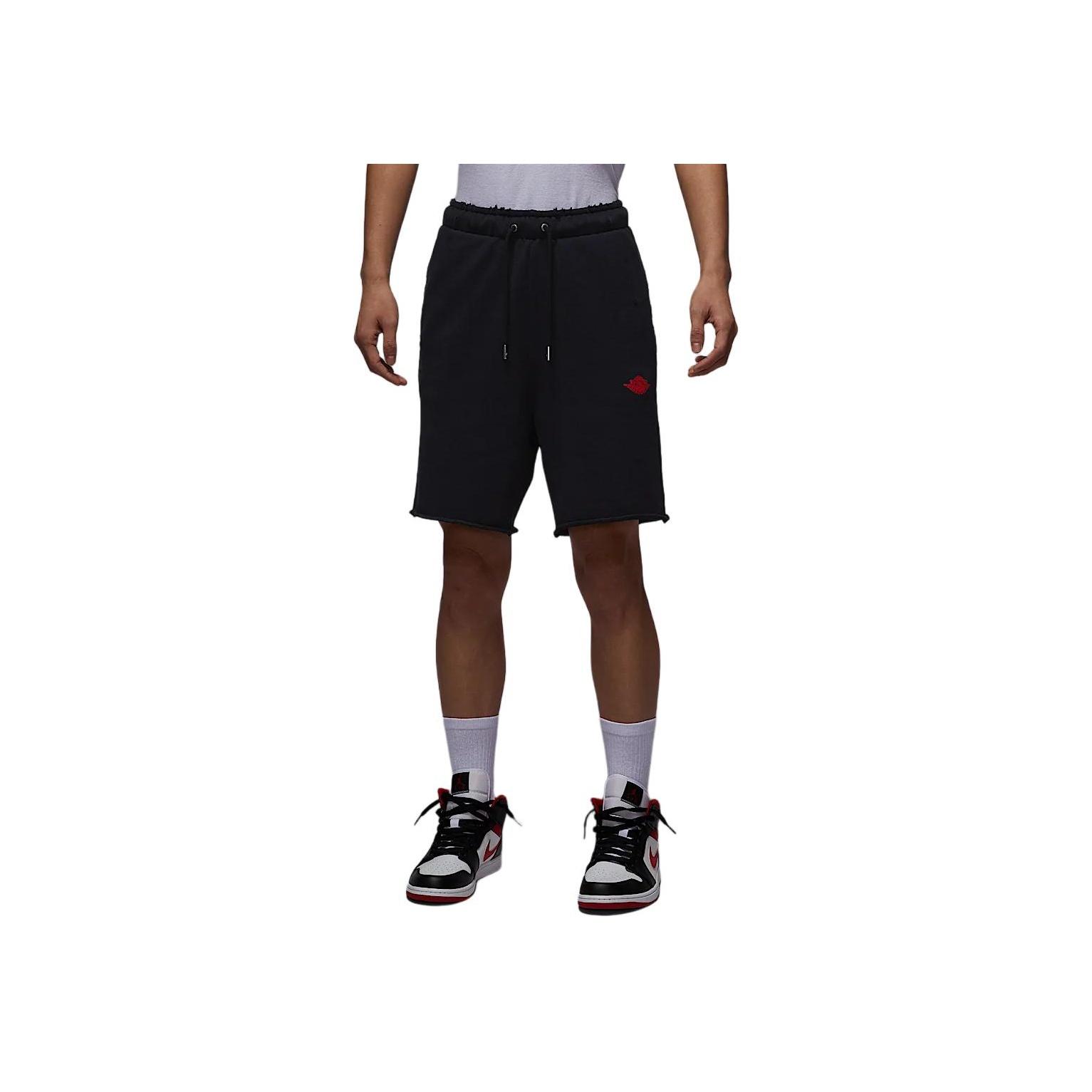 Nike Air Rare Soft Comfortable Skin-Friendly Versatile Casual Shorts Men shorts Black Pepper-Red IF1412-010 2XL