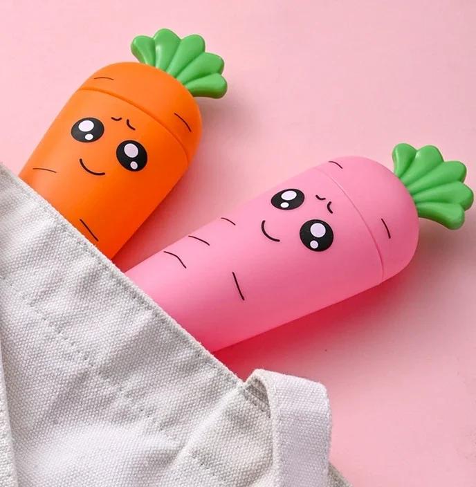 Carrots Set Children Dinnerware Stainless Steel Spoon Fork Flatware With Box Baby Feeding Tool Kitchen Tableware Supplies