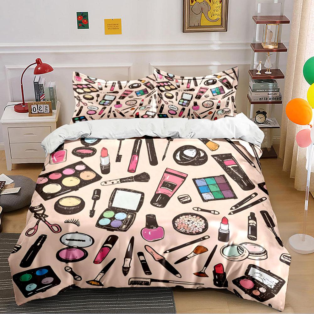 Makeup Tools Pattern Bedding Set Bedding Duvet Cover Set Duvet Cover Pillowcases (1 * Duvet Cover 2 * Pillowcases, without duvet insert)