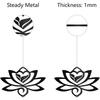 Lotus Metal Wall Art Black Decor Iron Sculpture Hollow Out Minimalist Ornament for Yoga Garden Home Balcony Outdoor