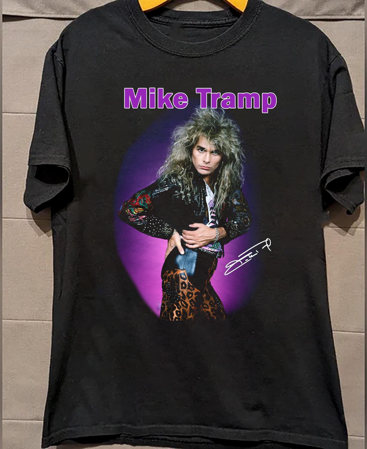 MIKE TRAMP WHITE LION SIGNED T Shirt Black All Size S-5XL OB1009 XL