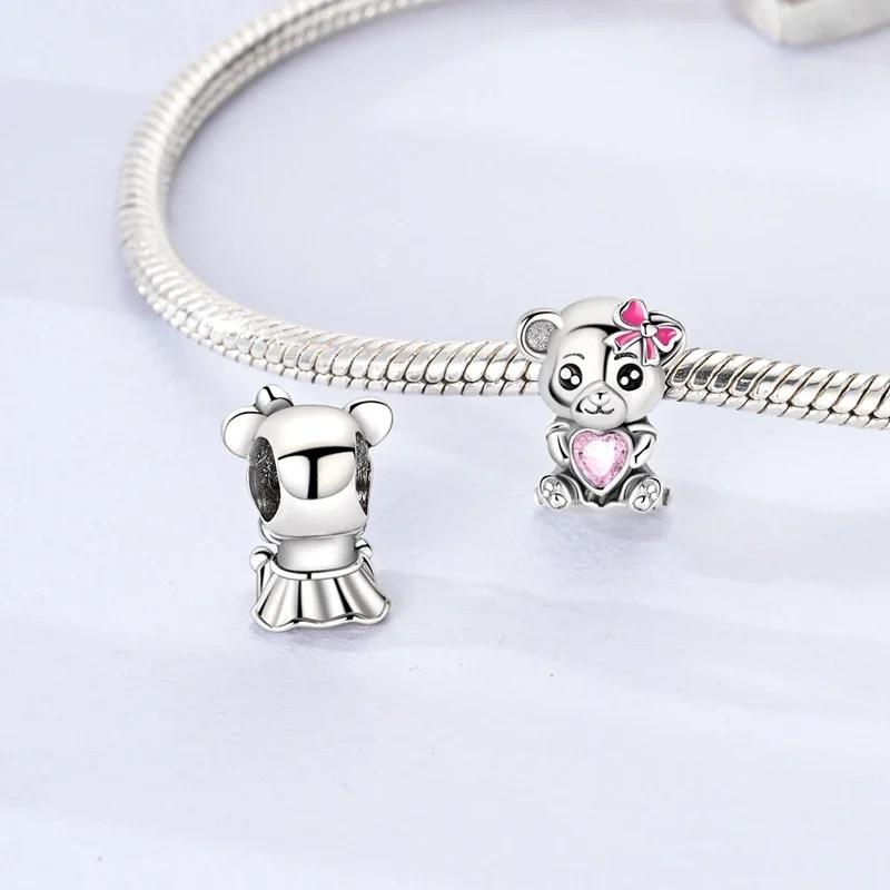 Copper Bear Elephant Penguin Owl Rabbit Monkey Charm Fit Original Bracelet Fit Diy Jewelry Accessories Beads