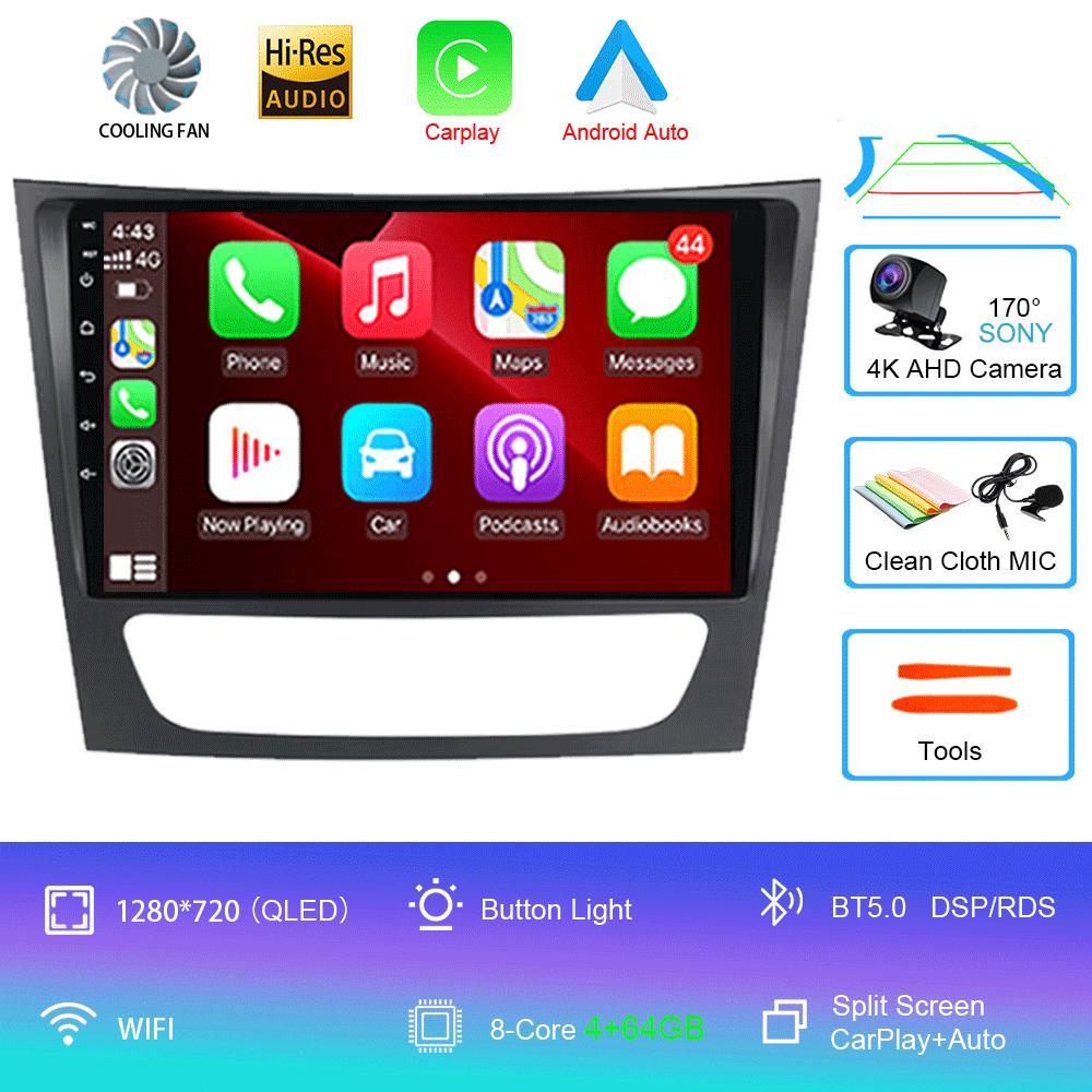 Pentru Mercedes-Benz E-class W211/CLS-class 2005-2008 2din Radio Auto Android 14 Player Multimedia Auto GPS WIFI Carplay DSP Monitor