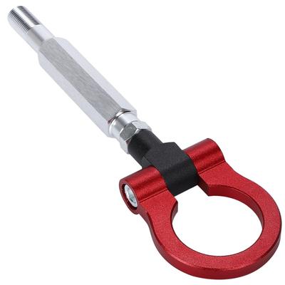Calm Wish Tow Hook Ring, Foldable, Foldable, Removal, Orientation, Adjustable, Red, Car, Front, Rear Bumper, Trailer, Aluminum, Alloy, Universal