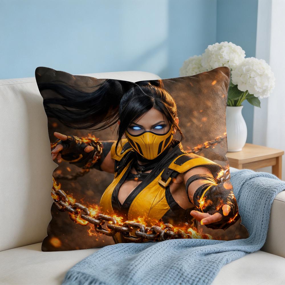 MMortal KKombat Game Cushion Cover Square Pillow Bedroom Sofa Leisure Comfort Living Room Home Decoration X
