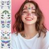 1 Sheet Butterfly Unicorn Face Stickers - Flamingo Mermaid Peacock Temporary Tattoos for Summer Beach Parties & Music Festivals
