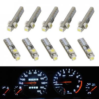 10pcs White 3-SMD 37 73 74 79 T4/T5 Gauge Cluster Background Lighting LED Bulbs
