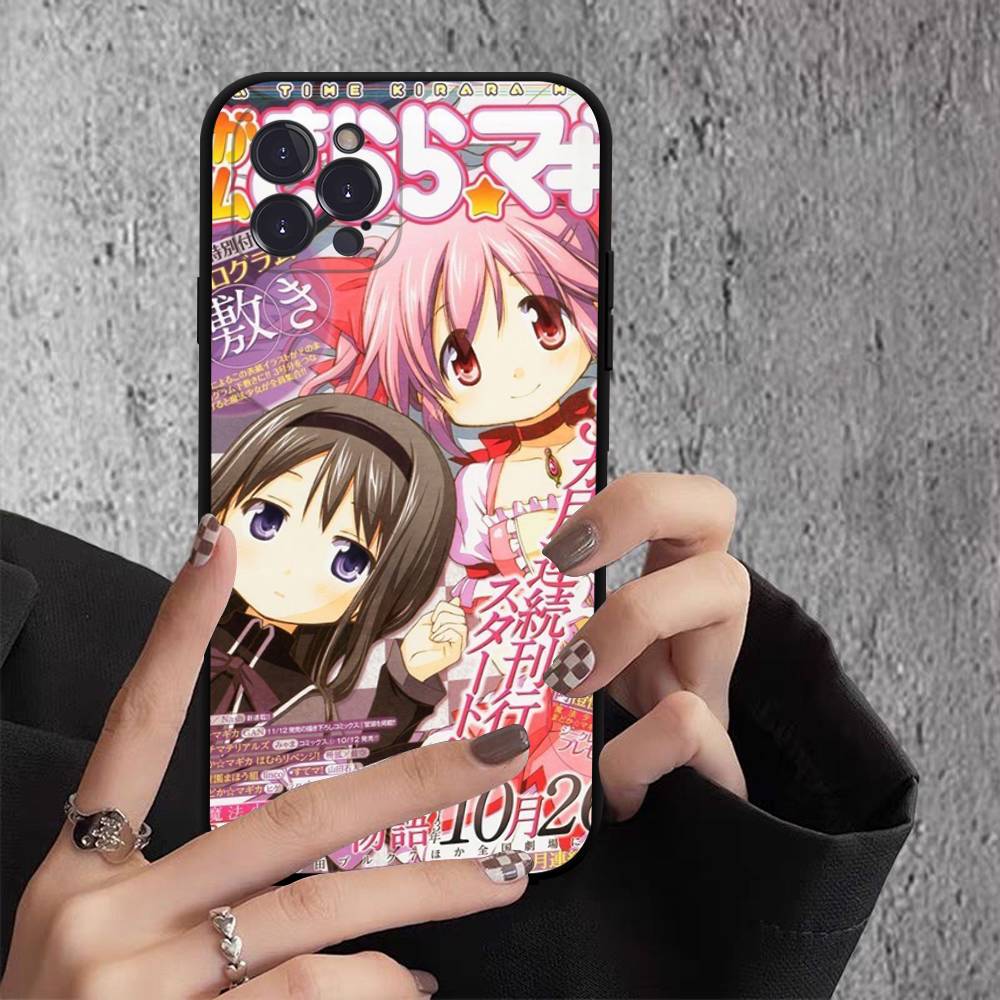 Popular Anime Girl Anime Black Soft Silicone Phone Case For Iphone17 Air 16 15 14 13 12 11 Mini Pro Max Plus