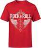 Men's Rock T-shirt Rock And Roll With Guitar Gift For Guitarist Retro