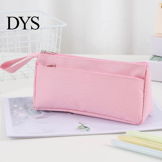 Durable Stationery Pouch for Home Pencil Case with Zipper And Handle, Oxford Solid Color Wide Capacity Pen College Organizer, Portable Lightweight