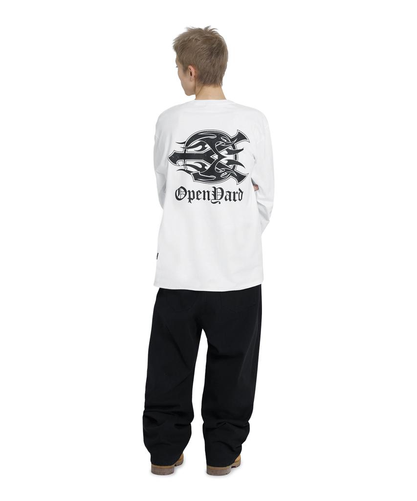 Opeunyadeu(Owai) Tribal Logo L/S Tee - White