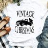Women Lady Deer Animal Cartoon Print Printing Merry Christmas Womens Clothes Shirt T Tee For Tshirt