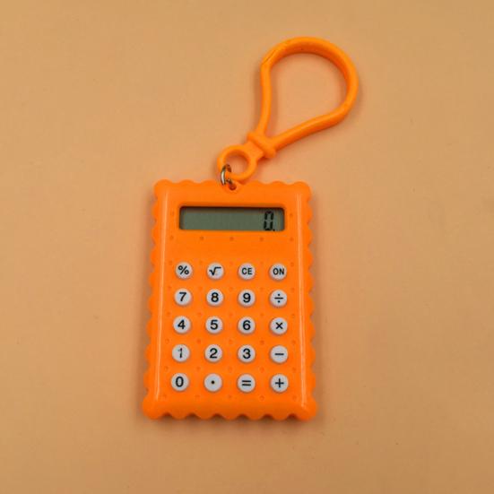 Pocket Student Mini Biscuit Shape School Electronic Calculator Office Supplies