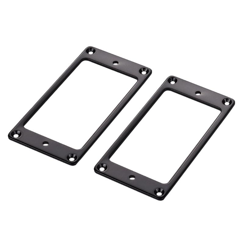 2Pcs Pickup Mounting Rings Flat Electric Guitar Pickups Frame Mounting Rings Kit