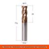 Taiwan 60° Tungsten Carbide 4-Flute Coated End Mill for Steel CNC Machining