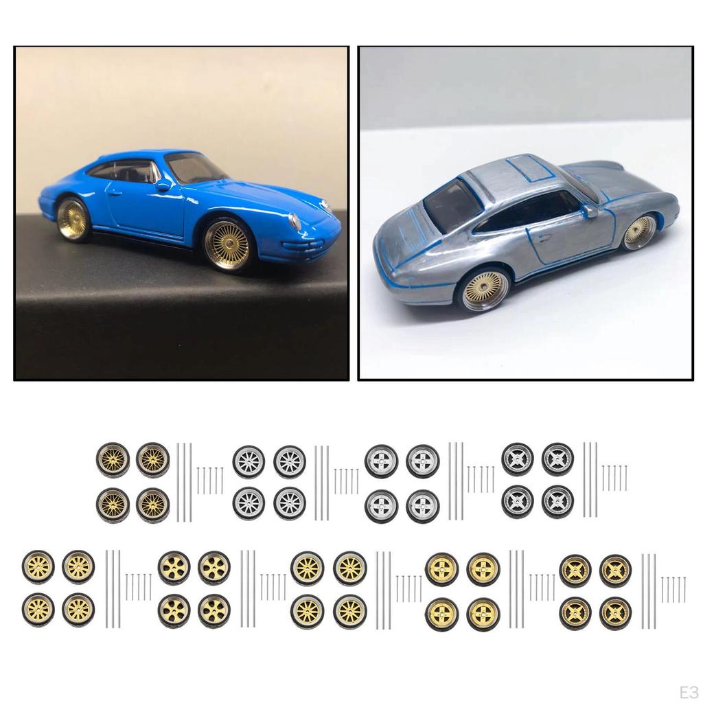 1:64 Scale Diecast Car Wheel And Tire Combo