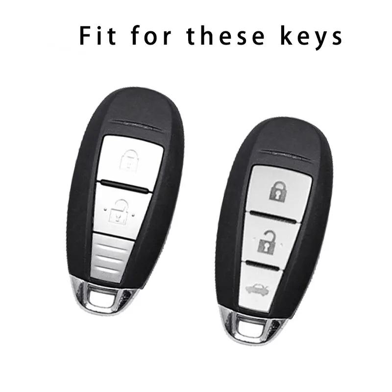 For Suzuki Baleno Ertiga Ciaz Ignis Kizashi Swift SX4 S-cross Vitars TPU Leather Car Smart Key Cover Case Bag Protector