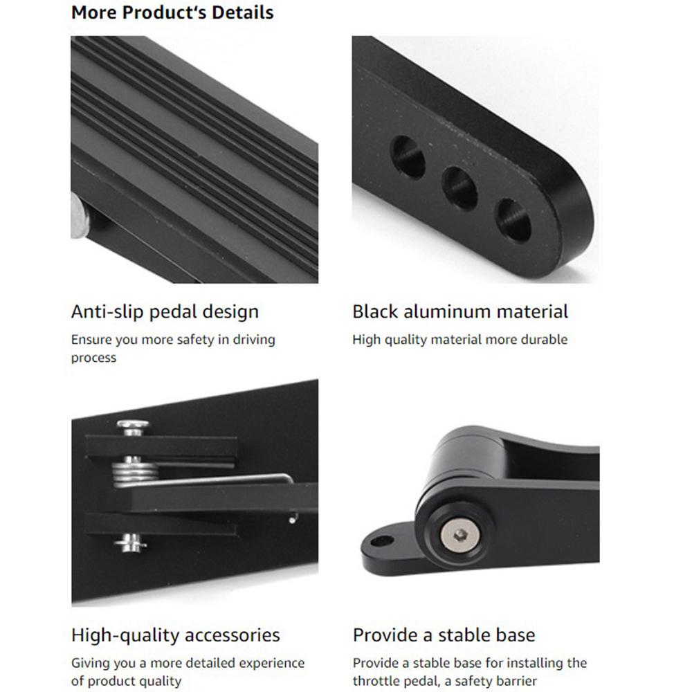 Aluminum Throttle Pedal For Chevy Ford, Black