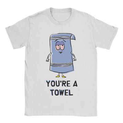 Southparked Towelie „Du bist ein Handtuch“-T-Shirt, Herren- und Damen-Baumwoll-T-Shirts, Cartoon-Anime-Kurzarm-Shirts, bedruckte Oberteile