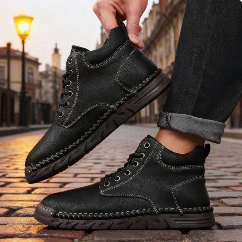 New Arrival Men's Retro Leather Hiking Boots Outdoor Adventure Shoe Anti-Skid Breathable Casual Boots Must Have Stylish Footwear