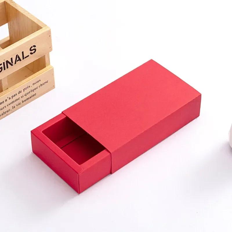 Kraft Paper Frosted Translucent Packaging Box PVC Plastics Drawer Festival Gifts Storage Carton Desserts Cake Packing Boxes
