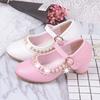 Fashion Princess Kids High Heels Shoes Kids Dress Party Leather Shoes Baby Girls Children's White Shoes Enfants Wedding for Girl Gift