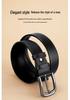Men's Genuine Leather 3.8cm Pin Buckle Lychee Pattern Belt Jeans Accessory