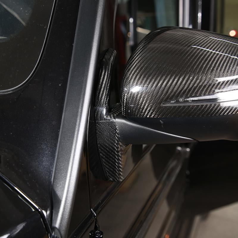For Mercedes Benz G-Class G500 G63 2019-2025 Real Carbon Fiber Car Side Rearview Mirror Base Shell Cover Sticker Car Accessories